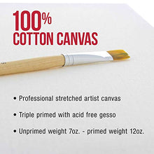 Load image into Gallery viewer, U.S. Art Supply 11" x 14" Gallery Depth 1-1/2" Profile Stretched Canvas 3-Pack - Acrylic Gesso Triple Primed 12-Ounce 100% Cotton Acid-Free Back Stapled Pouring Art