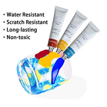Load image into Gallery viewer, iMustech Glass Paint Set 12 Colors Non-Toxic Craft Porcelain Paint with Palette, Transparent Stained Glass Ceramic Window Paint Kit for Wine Glass Bottle Light Bulbs Plastic Ornaments(0.4 fl.oz/Tube)