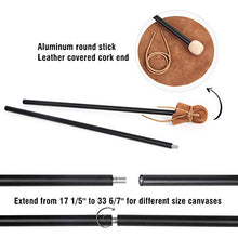 Load image into Gallery viewer, Mahl Stick for Steadying Painter Hand, 33 6/7 Inches in Length Aluminum Rod with Artificial Leather, Artists Painting Hand Rest Tool