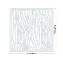 Load image into Gallery viewer, CINPIUK 9PCS Animal Print Stencils for Cookies Cake Painting, Safari Animal Print Airbrush Stencil Includes Snakeskin Leopard Zebra Alligator Scale, 7 Inch