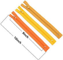 Load image into Gallery viewer, YAKA 60pcs 9 Inch Nylon Coil Zippers Sewing Zippers for Tailor Sewing Crafts (20 Color)