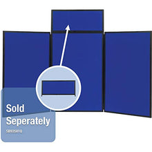 Load image into Gallery viewer, Quartet Fabric Bulletin Board Display Panel System, 6' x 3', Double-sided, Blue/Gray Surface, Black Frame, Exhibition, Show-It! (SB93513Q)