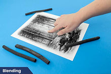 Load image into Gallery viewer, Pacific Arc Large Vine Charcoal Stick 5/Pkg, Soft, Black, Thick Willow Charcoal for Sketching and Drawing