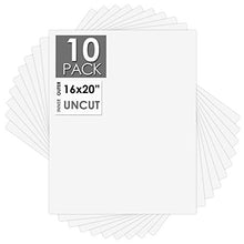 Load image into Gallery viewer, Mat Board Center, 16x20 Uncut Boards - Full Sheet - for Art, Prints, Photos, Prints and More, White Color, 10-Pack