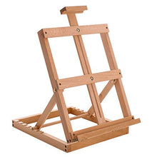 Load image into Gallery viewer, U.S. Art Supply Venice Heavy Duty Tabletop Wooden H-Frame Studio Easel - Artists Adjustable Beechwood Painting and Display Easel, Holds Up To 23" Canvas, Portable Sturdy Table Desktop Holder Stand