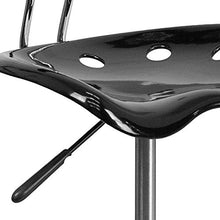 Load image into Gallery viewer, Flash Furniture Vibrant Black and Chrome Drafting Stool with Tractor Seat