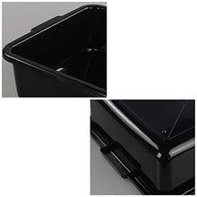Load image into Gallery viewer, Teyyvn 13 L Plastic Bus Box/Utility Box, Commercial Wash Basin Tote Box, 4-Pack, Black