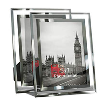 Load image into Gallery viewer, Giftgarden 5 by 7 Inch Modern Glass Picture Frames Friends Gifts for 5x7 Photos Display, Pack of 2