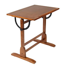 Load image into Gallery viewer, Studio Designs Vintage Wood Drafting Table with 36" x 24" Adjustable Top in Rustic Oak