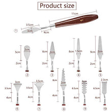 Load image into Gallery viewer, 10 Pcs Palette Knife Set for Acrylic Wooden Handle Painting Pallet Knife Set Art Tools for Oil Paint Canvas