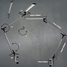 Load image into Gallery viewer, Amzrozky Workbench Light,Drafting Table Lamp for Artist,Architect LED Desk Lamp, Task Lamp with Clamp,Eye-Care Dimmable Office Light with 5 Color 5 Brightness,Touch Control,Memory Function,Silver