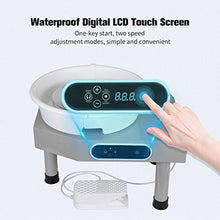Load image into Gallery viewer, 350W LCD Pottery Wheel Machine, Speed-Adjustable Pottery Wheel Machine with Removable Basin and Foot Pedal Speed Regulation for Adults Kids Ceramic Work Clay Art Craft