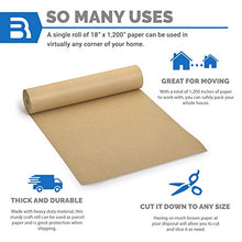 Load image into Gallery viewer, Brown Kraft Paper Roll - 18" x 1,200" (100') Made in The USA - Ideal for Packing, Moving, Gift Wrapping, Postal, Shipping, Parcel, Wall Art, Crafts, Bulletin Boards, Floor Covering, Table Runner