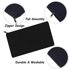Load image into Gallery viewer, 10 Pack Canvas Make Up Bags,Multipurpose Canvas Zipper Bag,Canvas Pen Pouch Cosmetic Pouch Coins Purse Party Gift Bags with Black Zipper for Travel DIY Craft School (8.3" x 5.1")