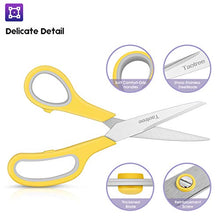 Load image into Gallery viewer, Scissors, Taotree 8" Multipurpose Scissor Bulk Pack of 5, Stainless Steel Sharp Scissors for Office Home General Use, High/Middle School Classroom Class Teacher Student Older Kids Scissors Supplies