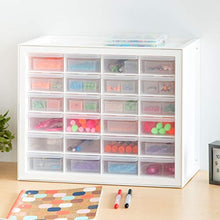 Load image into Gallery viewer, IRIS USA, Inc DPC-24 24 Drawer Sewing And Craft Parts Cabinet, 19.5 Inch By 15.5 Inch By 7 Inch, White (587631)