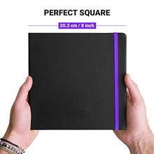 Load image into Gallery viewer, Articka Note Hardcover Sketchbook – Square Hardbound Sketch Journal – 8 x 8 Inch Art Book – 120 Pages with Elastic Closure – 180GSM High Quality Paper – Ideal for Pencils, Graphite, Charcoal, Pen