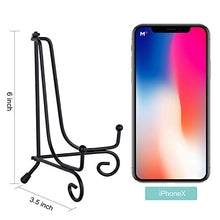 Load image into Gallery viewer, Teamkio 4 Pack Improved Anti-Slip 6 Inch Plate Holder Display Stand, Picture Frame Holder Stand, Easel Display Stand, Book Display Stand