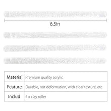 Load image into Gallery viewer, MOCOHANA 4PCS Acrylic Pottery Tools Hand Rollers for Clay tamp Clay Pattern Roller