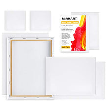 Load image into Gallery viewer, MIAHART Multi-Pack Stretched White Blank Canvas 8 Pack Artist Blank Canvas Frame in 4x4", 6x8", 8x12",12x16" for Acrylic, Oil Water Painting Board Wet or Dry Art Media Artists