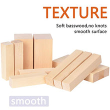 Load image into Gallery viewer, KINGCRAFT 12 Pack Basswood Carving Blocks Soft Solid Wooden Whittling Kit for Whittler Starter Kids