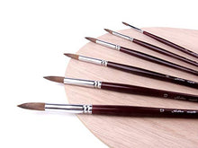 Load image into Gallery viewer, Artist Paint Brushes-Superior Sable Hair Artists Round Point Tip Paint Brush Set Watercolor Acrylic Painting Supplies