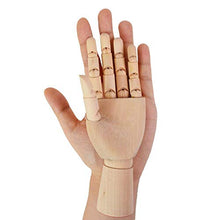 Load image into Gallery viewer, Bleiou Wooden Art Mannequin Hand 7 Inch Art Sectioned Left and Right Hand Model for Drawing, Sketch, Painting