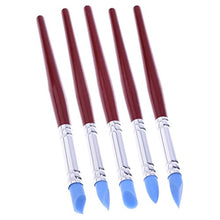 Load image into Gallery viewer, Meta-U 5 Pcs Clay Color Sculpting Shapers – Flexible Rubber Tip Shaping Pen Wipe Out Painting Brushes Carving Tools