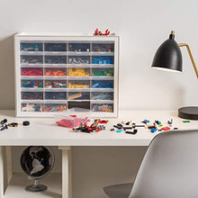 Load image into Gallery viewer, IRIS USA, Inc DPC-24 24 Drawer Sewing And Craft Parts Cabinet, 19.5 Inch By 15.5 Inch By 7 Inch, White (587631)