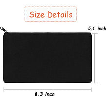 Load image into Gallery viewer, 10 Pack Canvas Make Up Bags,Multipurpose Canvas Zipper Bag,Canvas Pen Pouch Cosmetic Pouch Coins Purse Party Gift Bags with Black Zipper for Travel DIY Craft School (8.3" x 5.1")