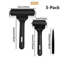 Load image into Gallery viewer, Accfore 3 Pack Soft Rubber Brayer, Rubber Glue Roller for Printmaking Ink Paint Block Stamping Gluing Wallpaper and Arts & Crafts(2.4 inch and 4 inch)