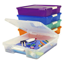 Load image into Gallery viewer, Storex Classroom Student Project Box, 12 x 12 Inches, Assorted Tints, 5-Pack (63202U05C), standard sized