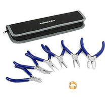 Load image into Gallery viewer, WORKPRO 7-Piece Jewelers Pliers Set Jewelry Tools Kit with Easy Carrying Pouch (Blue)