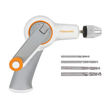 Load image into Gallery viewer, Fiskars Crafts DIY Precision Hand Drill, Grey, White/Gray