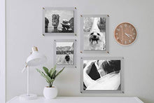 Load image into Gallery viewer, Cool Modern Frames Clear Floating Double Panel Acrylic Picture Frame, 8x10-Inch, Gold Hardware