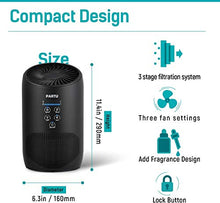 Load image into Gallery viewer, PARTU HEPA Air Purifier - Smoke Air Purifiers for Home with Fragrance Sponge - 100% Ozone Free, Lock Set, Eliminates Smoke, Dust, Pollen, Pet Dander, (Available for California)