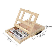 Load image into Gallery viewer, Tavolozza 19pcs Painting Table Easel Set, Wooden Mixed Media Art Set Easel Kit Includes Tabletop Easel, Acrylic Paints, Brushes, Canvas Panel, Art Supplies Gift for Beginners, Kids, Adults