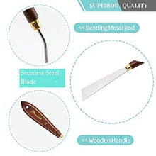 Load image into Gallery viewer, DerBlue 5pcs Stainless Steel Artists Palette Knife Set,Spatula Palette Knife Painting Mixing Scraper,Thin and Flexible Art Tools for Oil Painting, Acrylic Mixing, Etc.