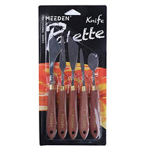 Load image into Gallery viewer, MEEDEN 5-Piece Painting Knife Set, Versatile Stainless Steel Spatula Palette Knives Painting Mixing Scraper for Oil Acrylic and More