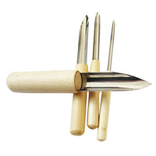 Load image into Gallery viewer, Baoblaze 4 Piece Wooden Handle Polymer Clay Punch Hole Cutter Pottery Sculpting Tools Set