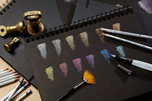 Load image into Gallery viewer, Derwent Metallic Water Soluble Pencils, 3.4mm Core, Metal Tin, Drawing, Art, 12-Pack (0700456)