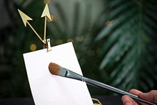 Load image into Gallery viewer, Red Sable Filbert Paint Brushes - Set of 6 Acrylic, Watercolor, Mixed Media or Oil Paint Brushes. Long Handle Professional Art Supplies for Canvas Painting