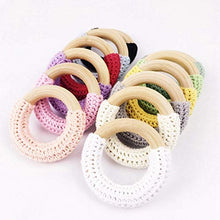 Load image into Gallery viewer, Yolyoo 60pcs Natural Wood Rings for DIY Craft, Ring Pendant and Connectors Jewelry Making, 6 Size