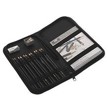 Load image into Gallery viewer, Drawing and Sketching Pencil Set In Zippered Carrying Case