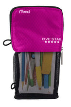 Load image into Gallery viewer, Five Star Pencil Pouch, Pen Case, Fits 3 Ring Binder, Stand 'N Store, Color Selected For You (50516)