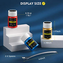 Load image into Gallery viewer, Magicfly 28 Colors Mica Powder, Colorant Paint and Dye for Epoxy Resin, Pigment Powder with 5 Spoons for Soap Making, Lip Gloss, Bath Bomb, Candle Making, Art Craft