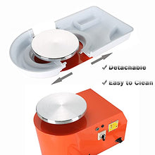 Load image into Gallery viewer, Electric Pottery Wheel Machine Ceramic Work Clay Forming Machine DIY Art Craft Tool 110V US Plug 25CM 350W (Orange)