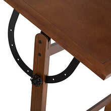 Load image into Gallery viewer, Vintage Rustic Oak Drafting Table, Top Adjustable Drafting Table Craft Table Drawing Desk Hobby Table Writing Desk Studio Desk, 42''W x 30''D