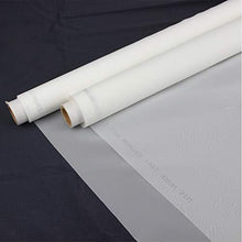 Load image into Gallery viewer, Silk Screen Printing Mesh, 100/110/120/140/160/180/200/250/300Mesh, White Yellow for Screen Printing Machine Equipment Accessories, Filter Painting, Polyester Fabric (110M/43T White)