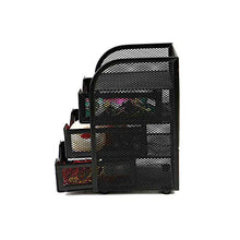 Load image into Gallery viewer, Mind Reader Mini Desk Supplies Office Supplies Organizer, 3 Drawers, 1 Top Shelf, Black